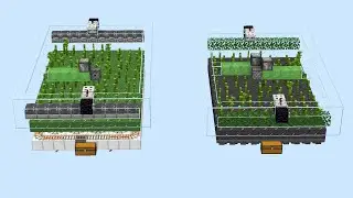 AFK Bamboo Farm in Minecraft (2 types)