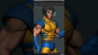 Wolverine Sculpt 🎨🖌✏️#shorts #Wolverine #zbrush #marvel