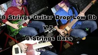 8 Strings Guitar Drop Low Bb V.S. 6 Strings Bass - by Chek The Metal