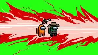 Among Us Knife Death Green Screen