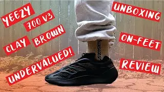 MOST UNDERVAULED YEEZY?!  CLAY BROWN 700 V3 UNBOXING, REVIEW, ON FEET
