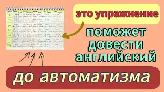 Выполняй это упражнение каждый день и доведи АНГЛИЙСКИЙ до АВТОМАТИЗМА | времена в английском