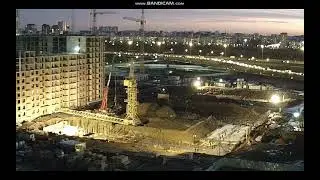 Монтаж башенного крана кб 581. TimeLapse. 2 дня монтажа