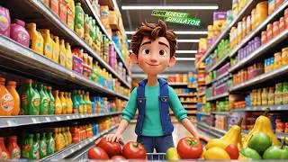 Playing GROCERY STORE SIMULATOR! (Part 3) FUNNY Supermarket Game