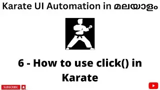 How to use click method in Karate | Karate UI Automation Tutorials for Beginners | Malayalam | #6