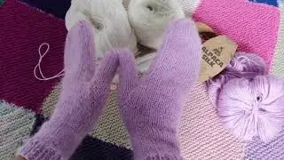 #9/21 Варежки спицами из пряжи ALPACA SILK