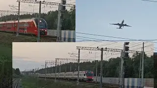 "ЭТО МЕГА КОМБО" ЭП2Д + САМОЛЁТ + ЭШ2 // СТАНЦИЯ ШЕРЕМЕТЬЕВСКАЯ