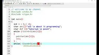 iscntrl in c | control character in c