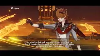 Genshin Impact - Child awakening an ancient god Osial Cutscene CGI Japanese language english subs.