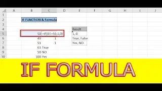 How to use IF formula in excel