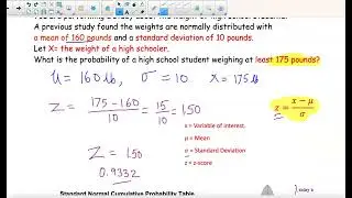 Find Probability using z score