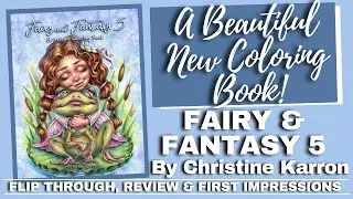 BEAUTIFUL NEW RELEASE COLORING BOOK | Fairy & Fantasy 5  by Christine Karron | Flip Through & Review