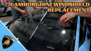 Blue Lamborghini Windshield Replacement | Team Acme