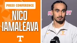 Tennessee football QB Nico Iamaleava talks during fall camp ahead of the first game I Volunteers
