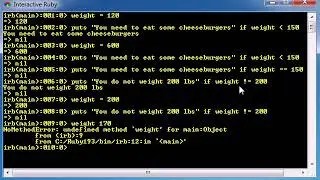 Ruby Programming Tutorial   15   Comparison Operators
