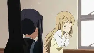 Mugi trying to be scary