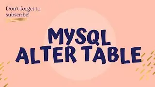 MySQL alter table add column #mysql