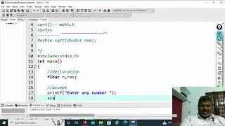 C2.6 program to find square root of a given number | C language | for Beginners