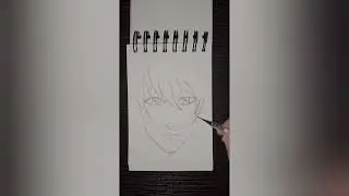A drawing of Light Yagami from the Anime Series Death Note #deathnote #drawing #youtube