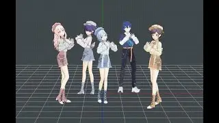 Samsa Fixed Camera Mirror Dance Practice MMD (ザムザ)