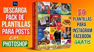Pack de Plantillas  Para post de REDES SOCIALES | 50 PLANTILLAS PARA FACEBOOK E  INSTAGRAM GRATIS