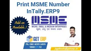 MSME udyam Registration Number in Tally.ERP9