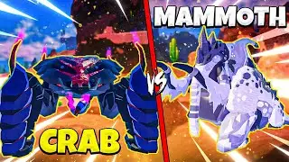 GIANT CRAB vs MAMMOTH in Creatures of Sonaria