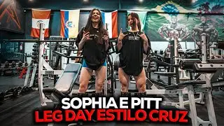 SOPHIA BIANCO AND PITTBULK AT AN OLDSCHOOL LEG DAY IN CRUZ STYLE!