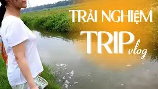 Trải nghiệm cuộc sống hàng này Gia linh Gia Bảo Gia Đồng mò cua cá, Anh KT đi câu cá ở Hồ làng