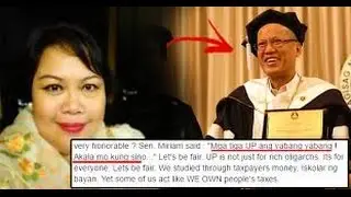 Sister of  Sen. Miriam Defensor-Santiago: “Some of us from U.P act like WE OWN people’s taxes”