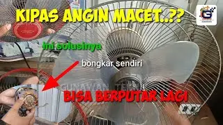 cara mudah servis kipas angin macet||cara memberi pelumas
