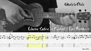 Llueve Sobre La Ciudad - Los Bunkers Ukulele Cover Tutorial