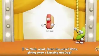 Shovelware's Brain Game - Dancing Hot Dog Prize Cutscene