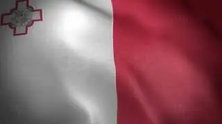 Malta Flag - Realistic - Waving Flag - Full HD - 1080 - Seamless Loop