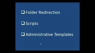 GPO Folder Redirection -   Scripts -   Administrative Template Settings