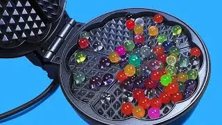AMAZING EXPERIMENT : WAFFLE IRON vs 150 ORBEEZ SATISFYING