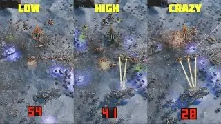 Ashes of the Singularity : Low vs. High vs. Crazy(max) 1080P : i5 4690k+R9 290