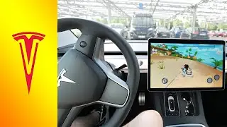 Dieses Spiel könnt ihr mit dem echten Lenkrad und den Pedalen vom Tesla spielen!