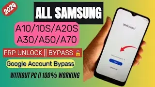 Samsung Frp Bypass A10/A10S/A20S/A30/A50/A70 || Google Account Unlock || New Method