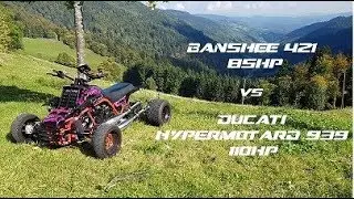 Yamaha banshee chasing Ducati Hypermotard 939