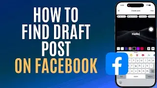 How to Find Draft Post on Facebook | Find Drafts On Facebook App IPhone