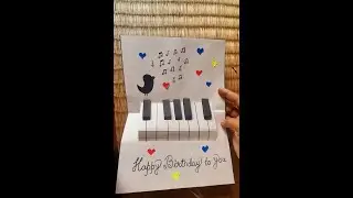 How to make easy piano pop up card | Beautiful Birthday pop up card | Nice pop up card | piano card