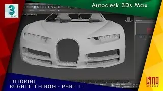 3Ds Max - Bugatti Chiron - Part 11 - Head Light & Grill - LINO STUDIOS
