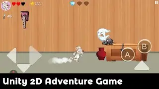 Mouse Adventure 2D - Complete Unity Game | Unity 2d Adventure Game | 2D Game Unity