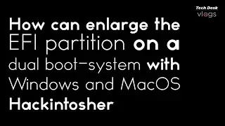 How to enlarge the EFI partition on a dual boot system with Windows and MacOS #techdeskvlogs