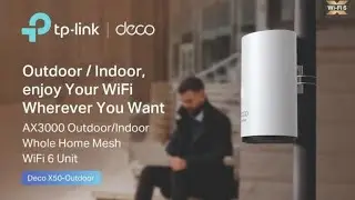 Deco X50 | Outdoor / Indoor Whole Home Mesh WiFi 6 Unit