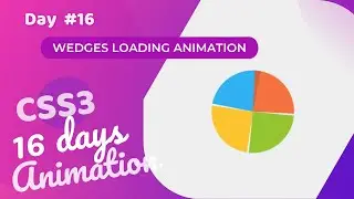 Wedges Loading Animation Using CSS (Day 16 of CSS3 in 16 Days Loading Animation )