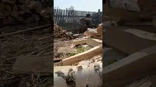 Складываю дрова #жизньвдеревне #дрова