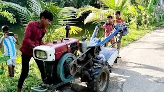 Fantastic Machine Start Christmas sifang power tiller Start | Amazing Diesel Engine start