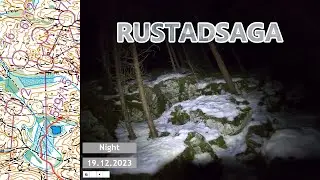 Headcam Orienteering: Rustadsaga, Oslo. Julepentagram. Running.